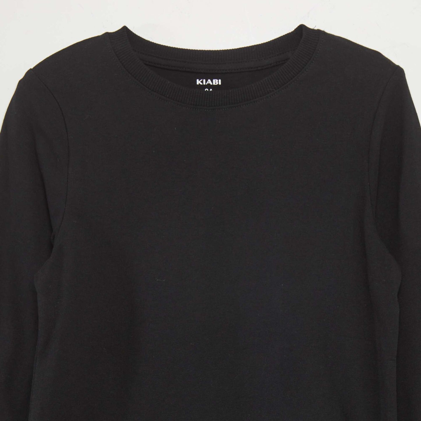T-shirt basique à manches longues NOIR