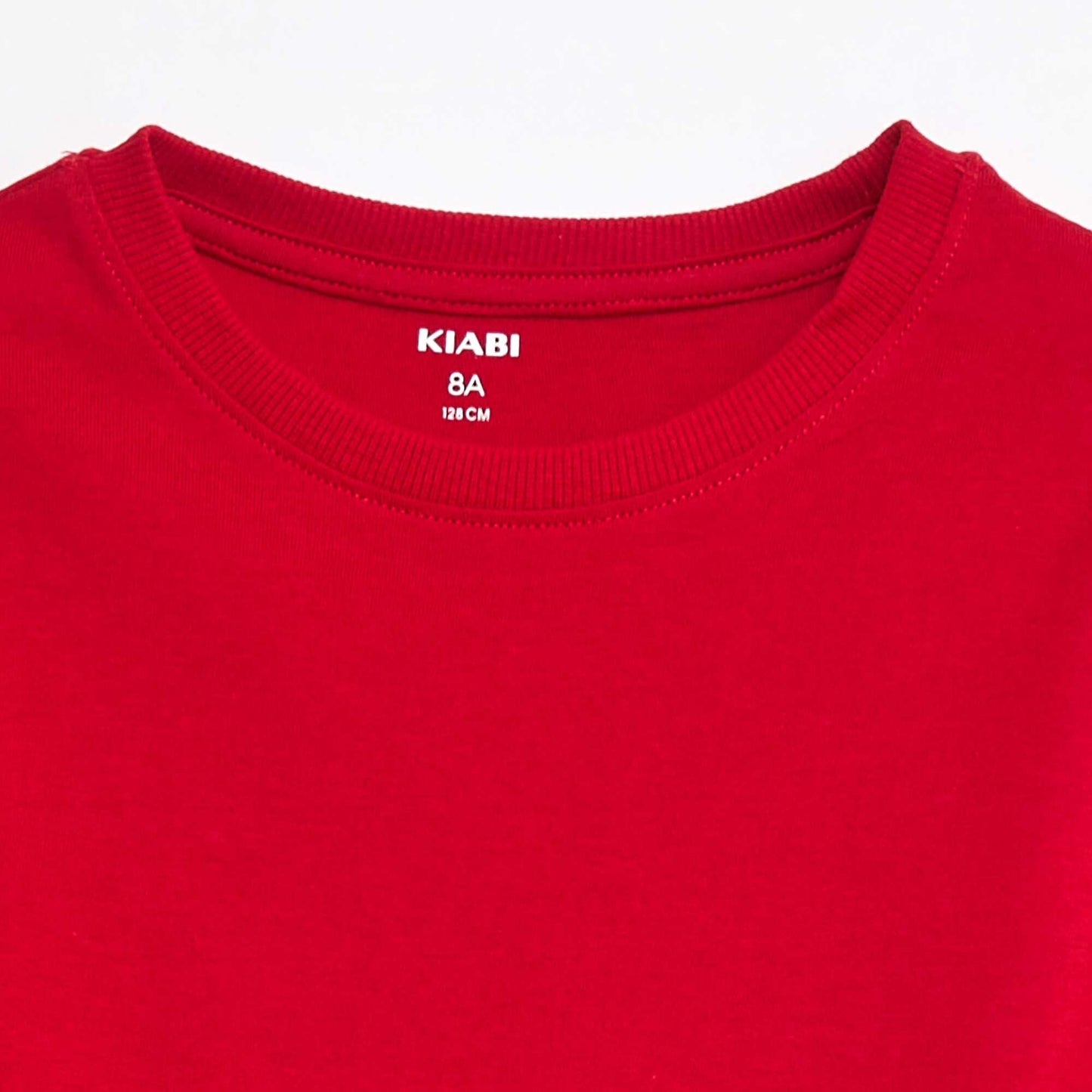 T-shirt basique à manches longues ROUGE
