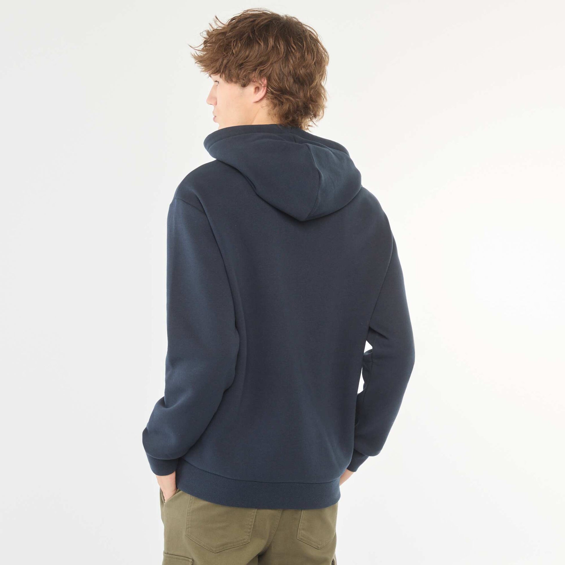 Sweat en molleton à capuche BLEU MARINE