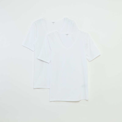 Lot de 2 t-shirts sous-vêtements BLANC