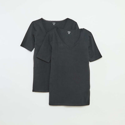Lot de 2 t-shirts sous-vêtements NOIR