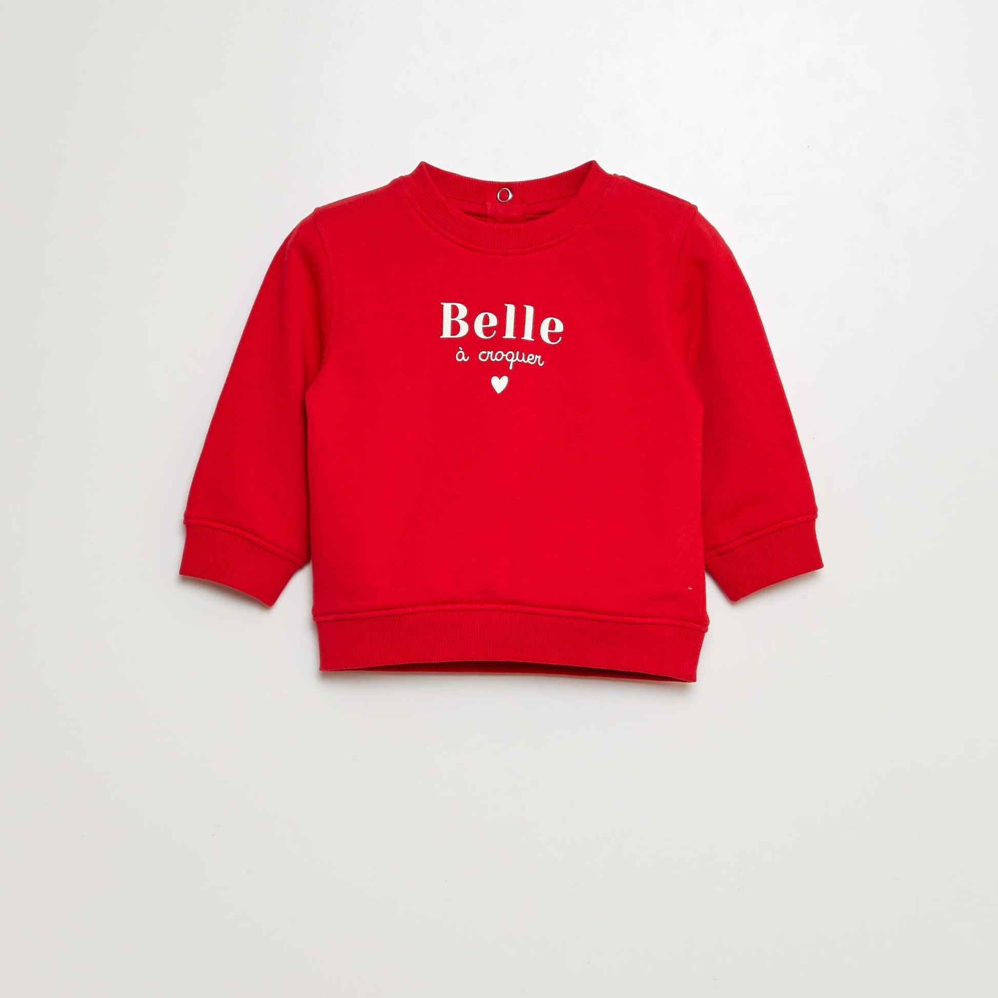 Sweat en molleton ROUGE
