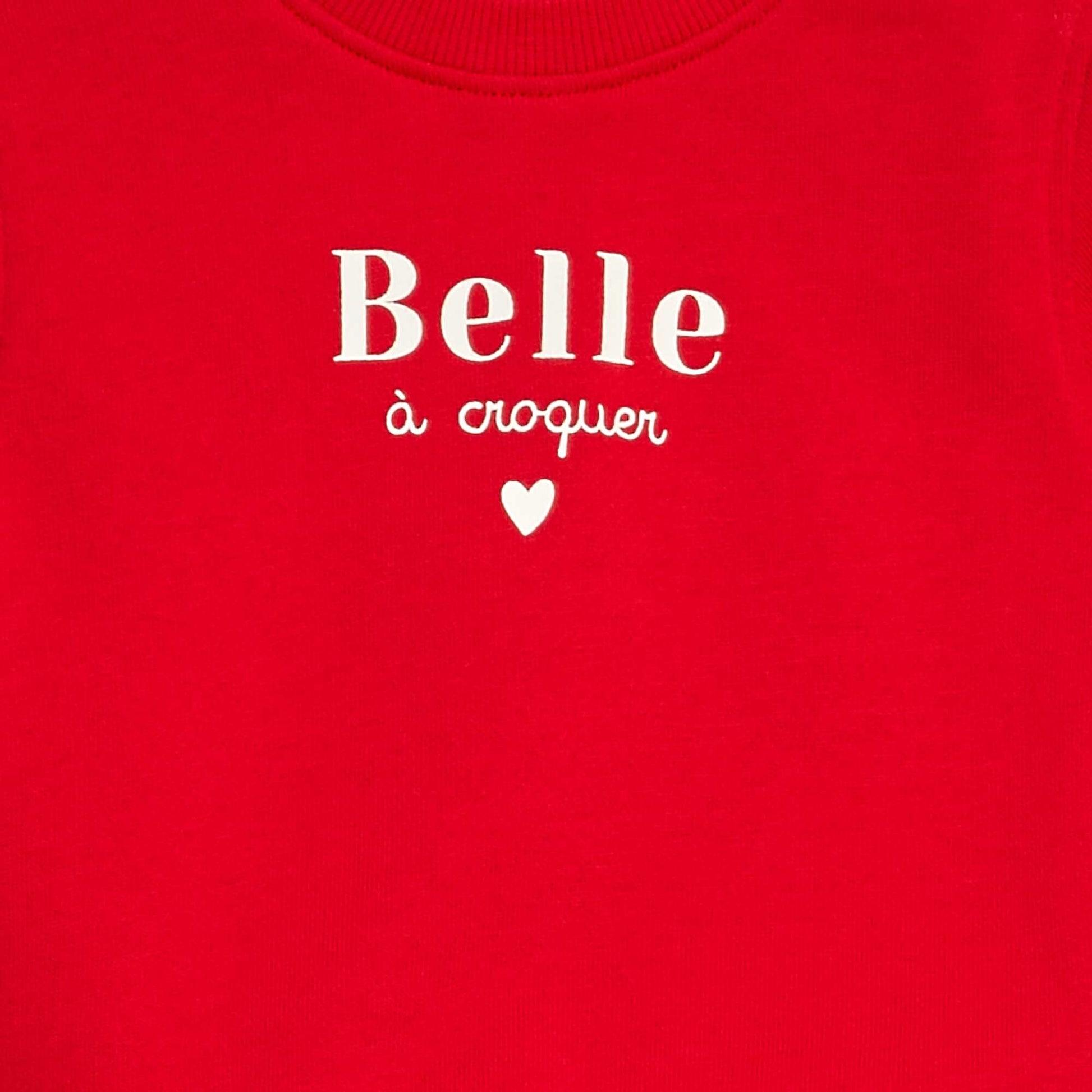 Sweat en molleton ROUGE