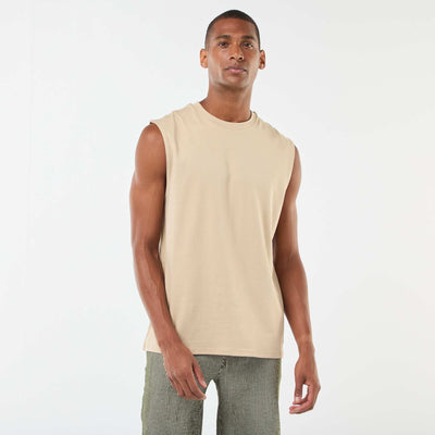 Débardeur en coton BEIGE