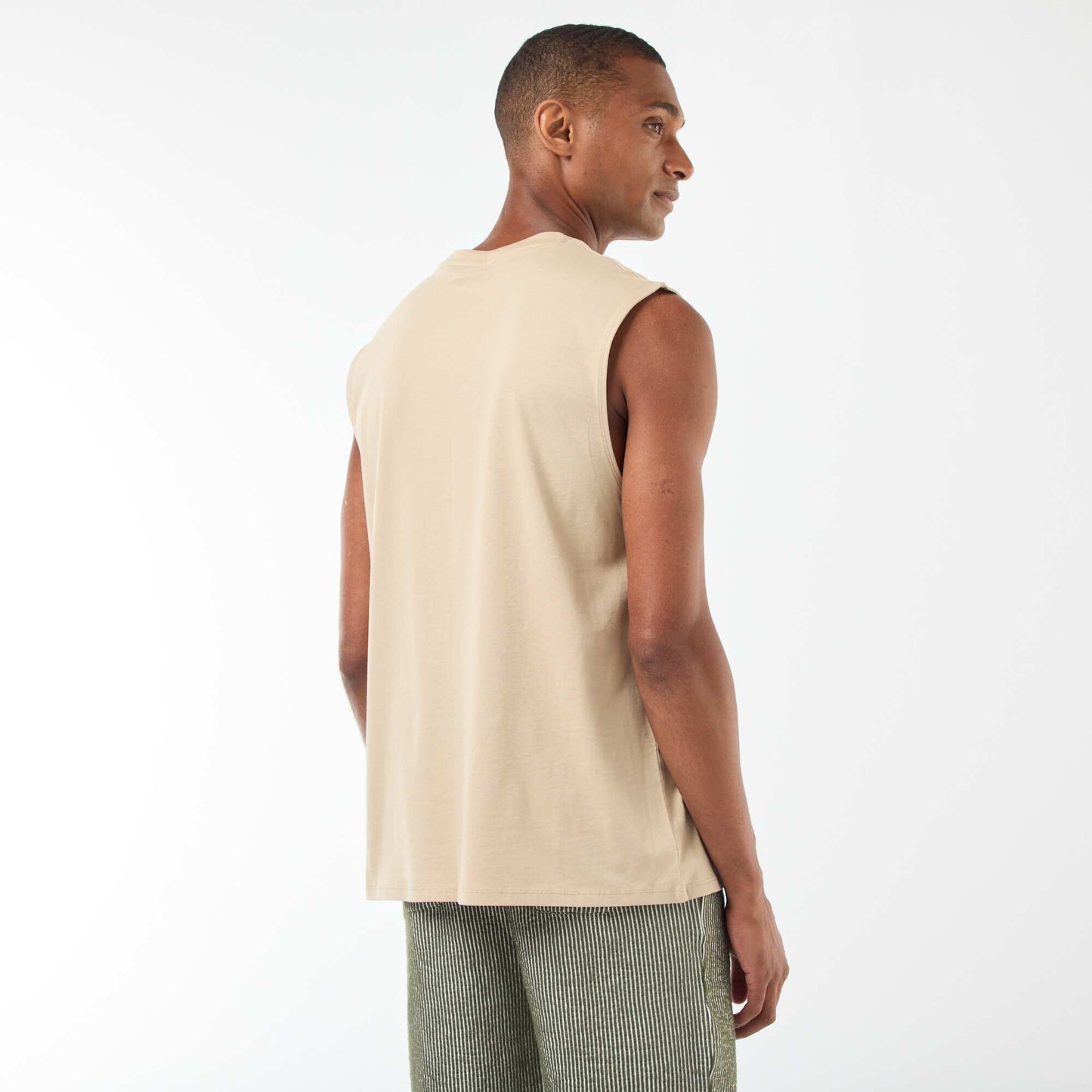 Débardeur en coton BEIGE