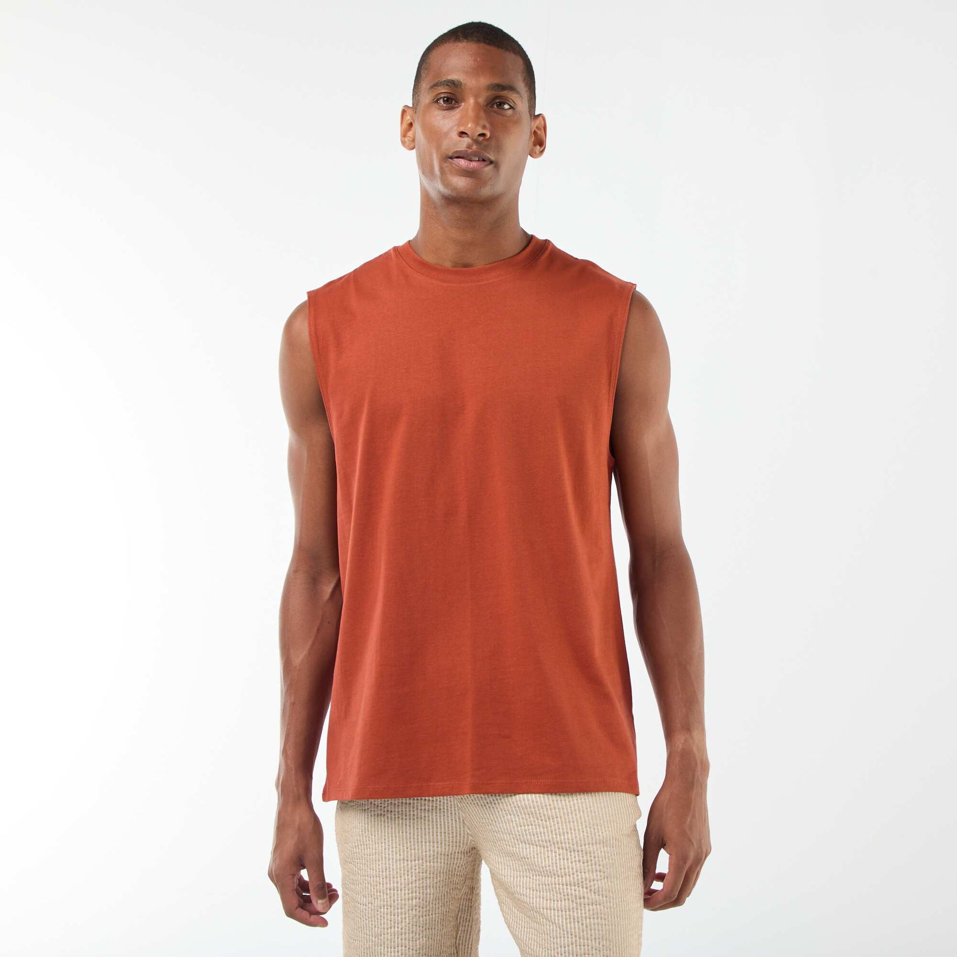 Débardeur en coton MARRON