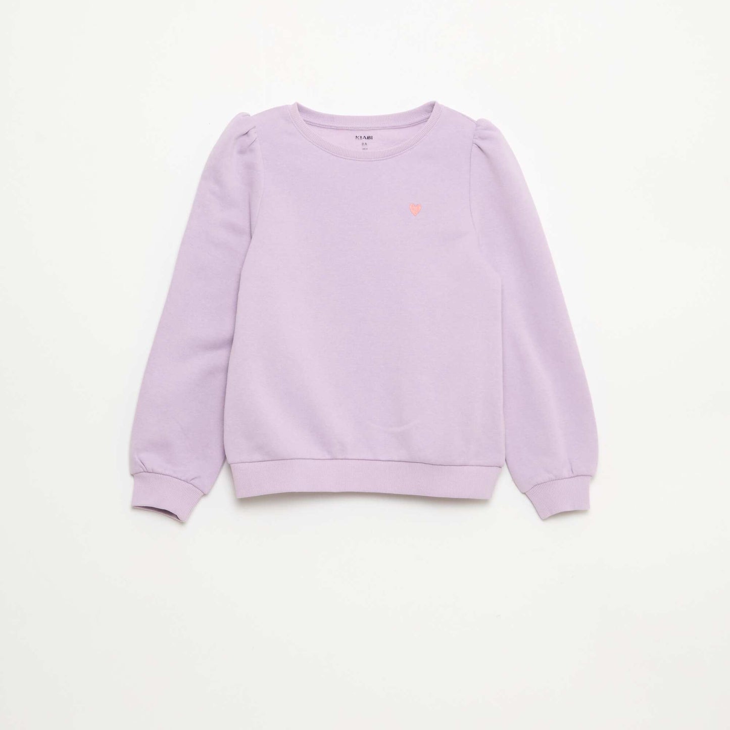 Sweat en molleton avec broderie et fronces aux épaules VIOLET