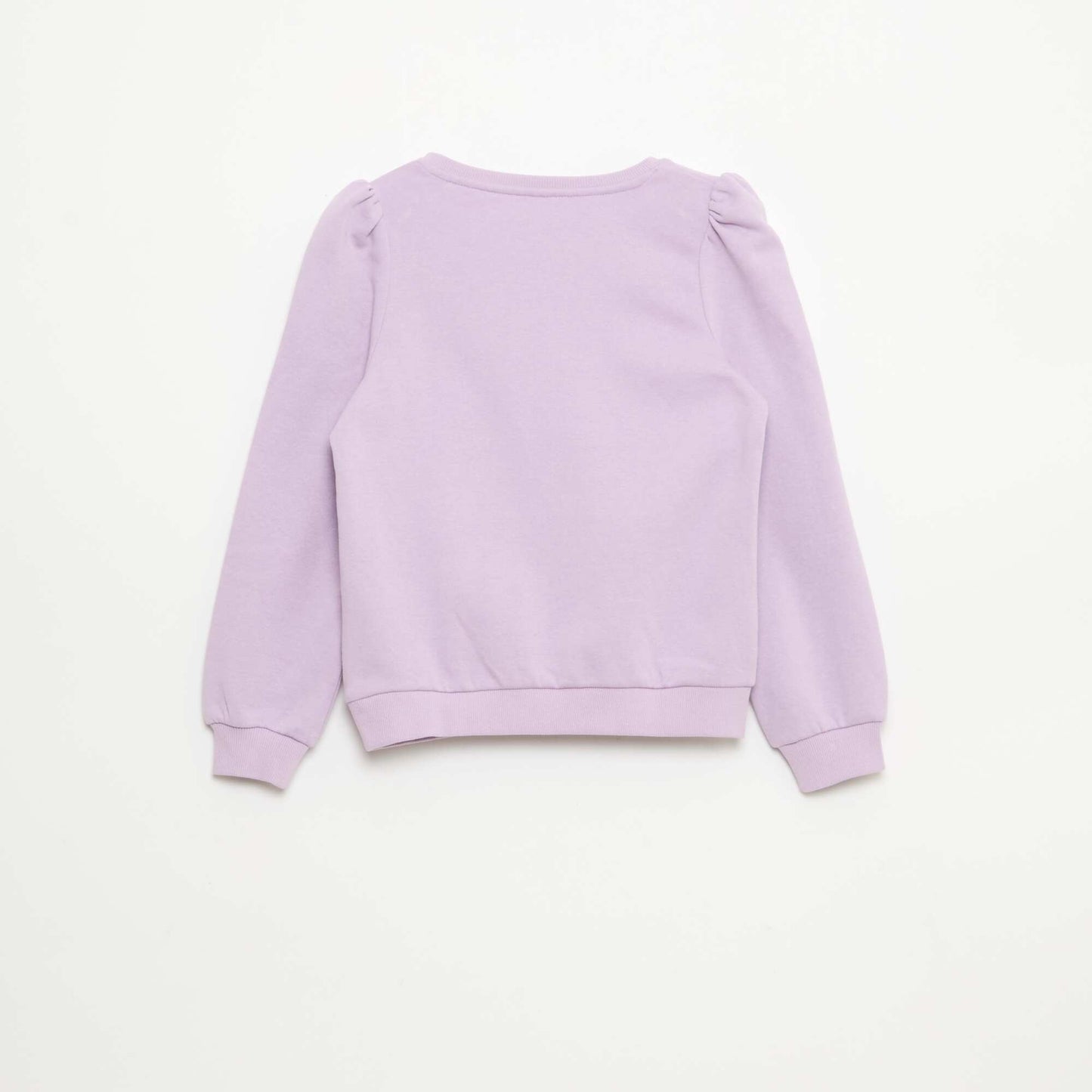 Sweat en molleton avec broderie et fronces aux épaules VIOLET