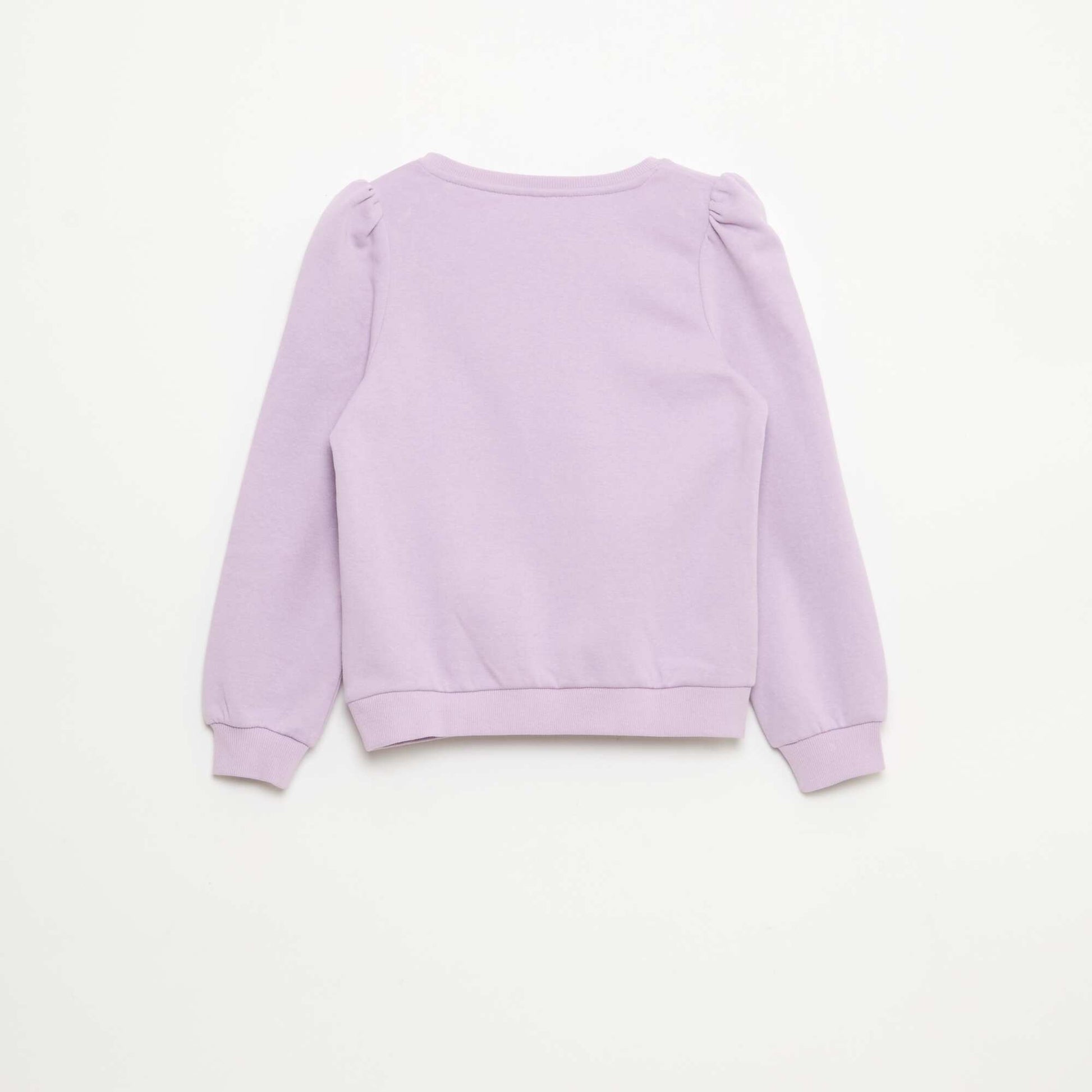 Sweat en molleton avec broderie et fronces aux épaules VIOLET