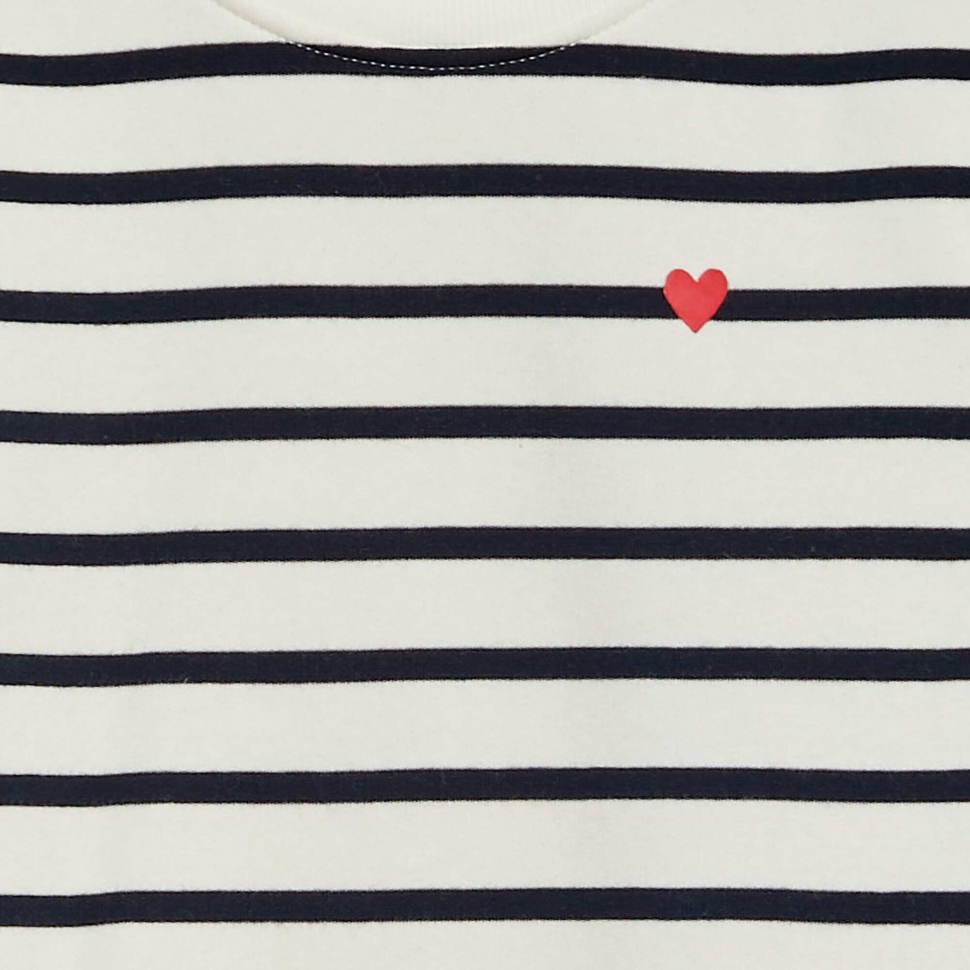Sweat en molleton à motif BLANC/MARINE