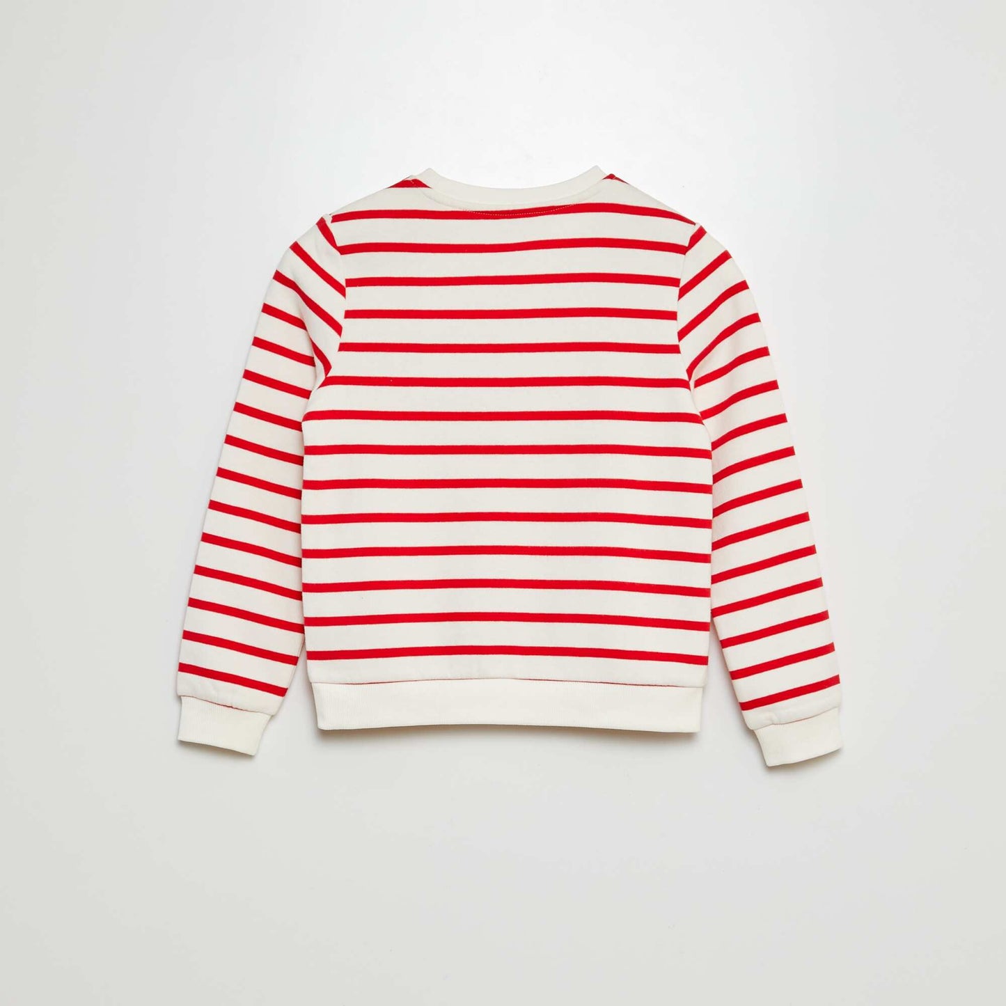 Sweat en molleton à motif ROUGE/BLANC