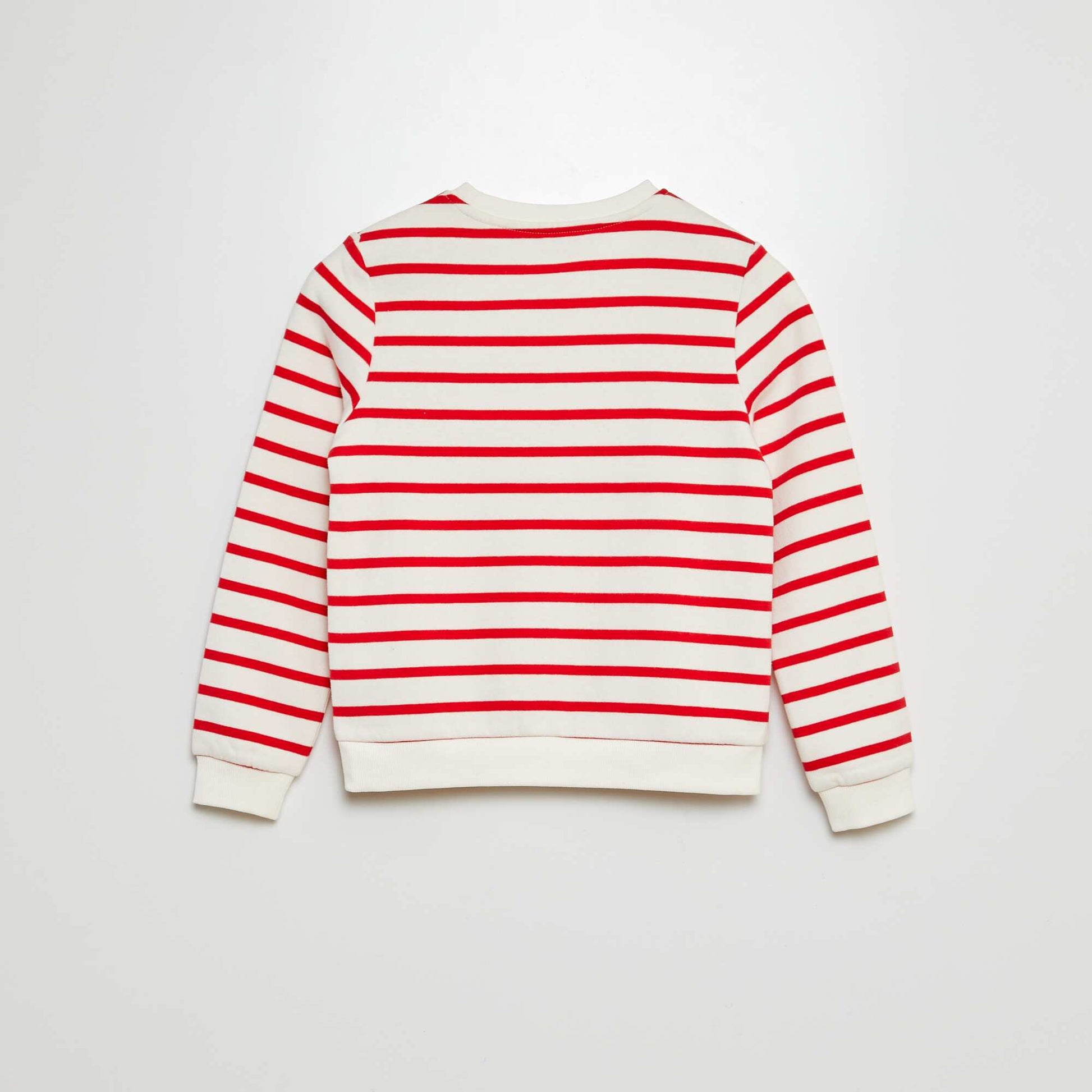 Sweat en molleton à motif ROUGE/BLANC