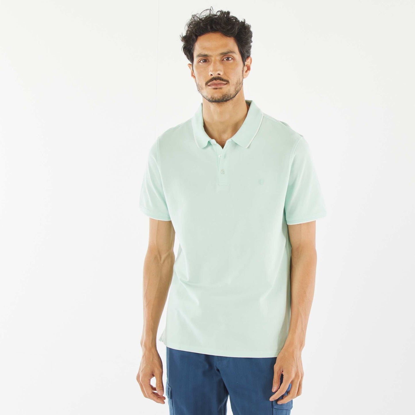 Polo en piqué  de coton VERT