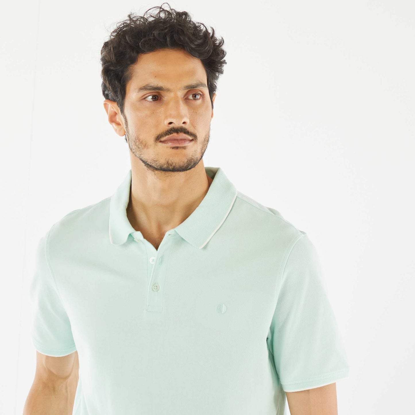 Polo en piqué  de coton VERT