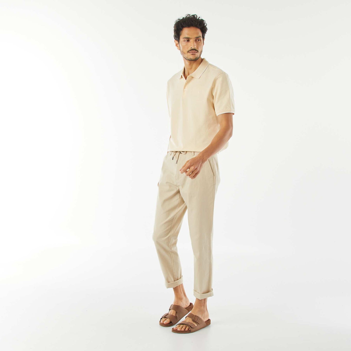 Polo en piqué  de coton JAUNE