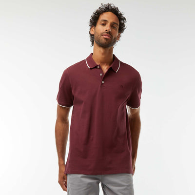 Polo en piqué  de coton ROUGE