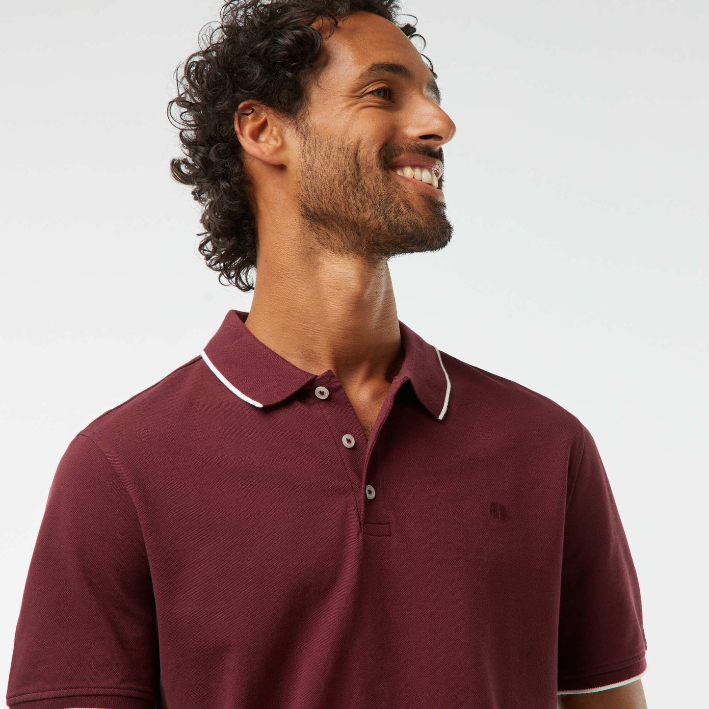 Polo en piqué  de coton ROUGE