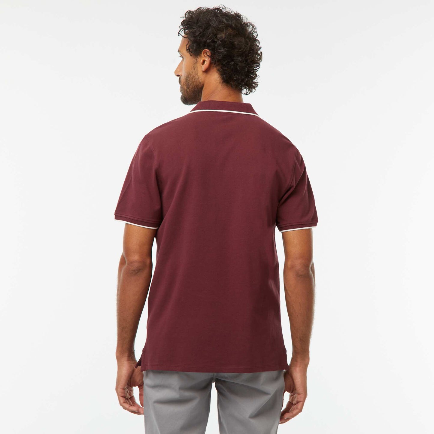 Polo en piqué  de coton ROUGE