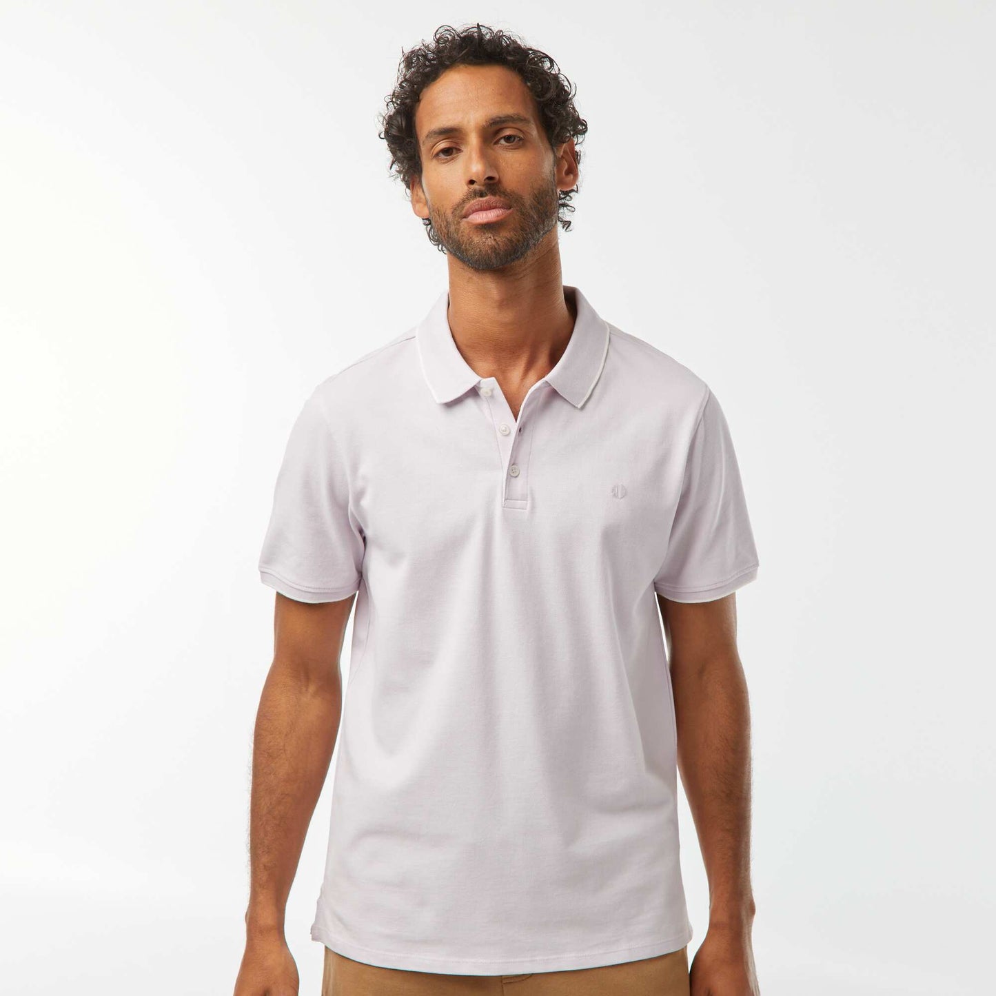 Polo en piqué  de coton VIOLET