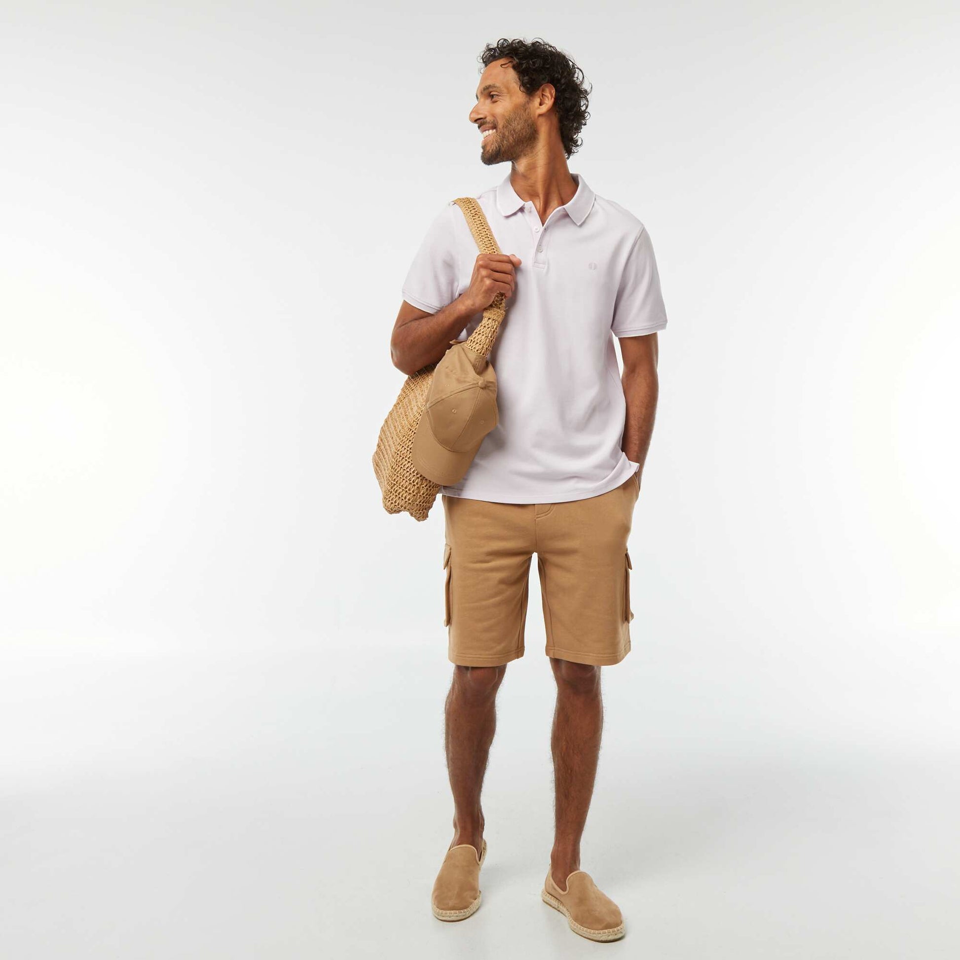 Polo en piqué  de coton VIOLET