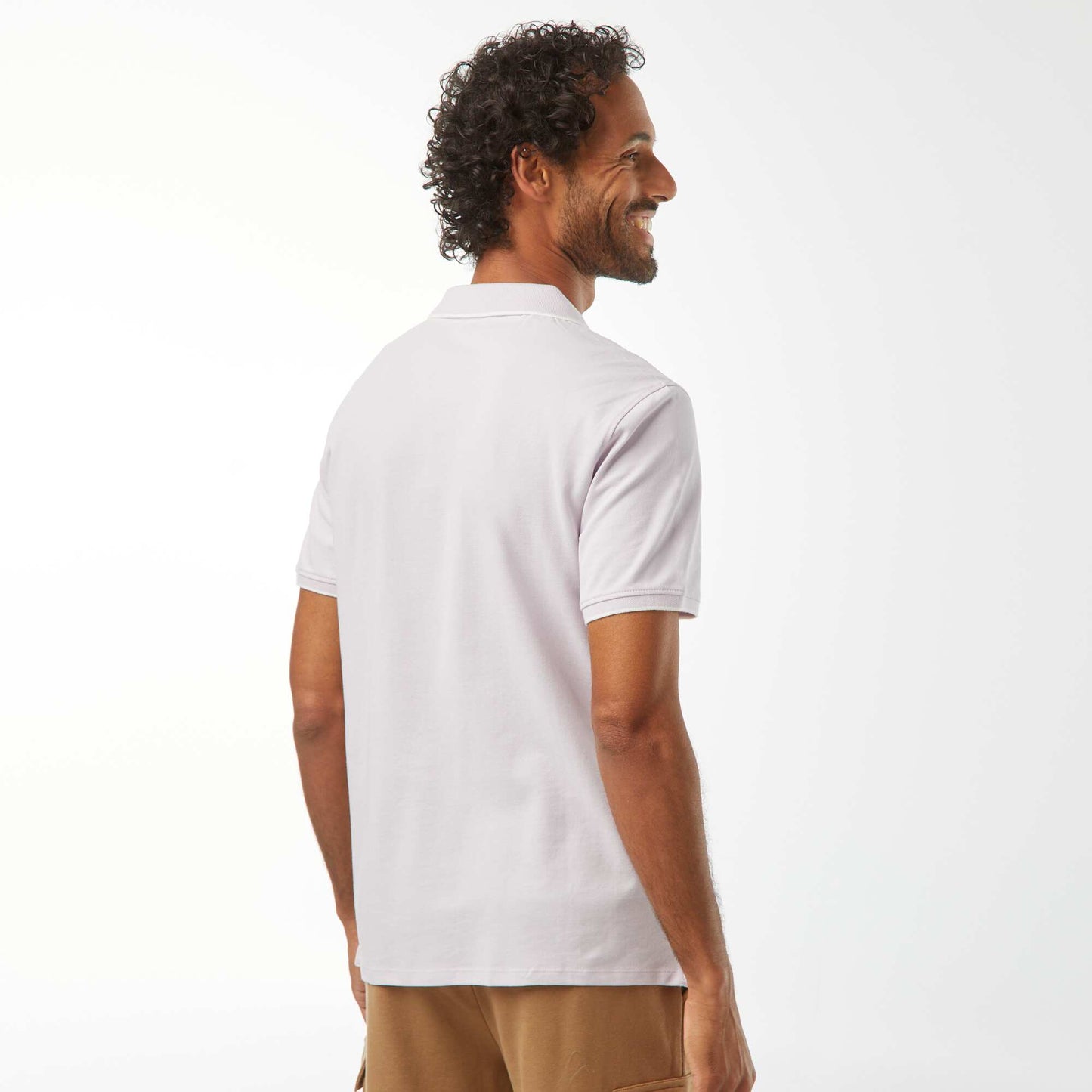 Polo en piqué  de coton VIOLET