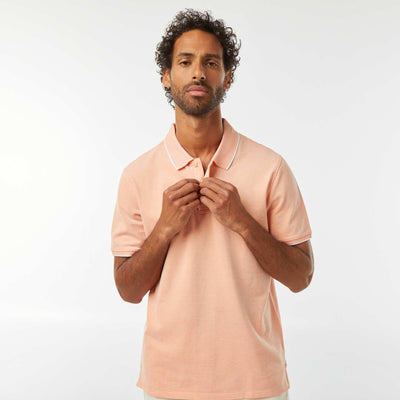 Polo en piqué  de coton ORANGE