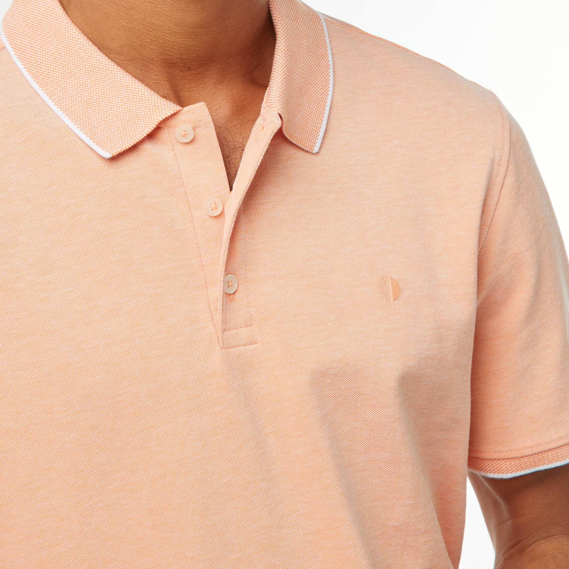 Polo en piqué  de coton ORANGE