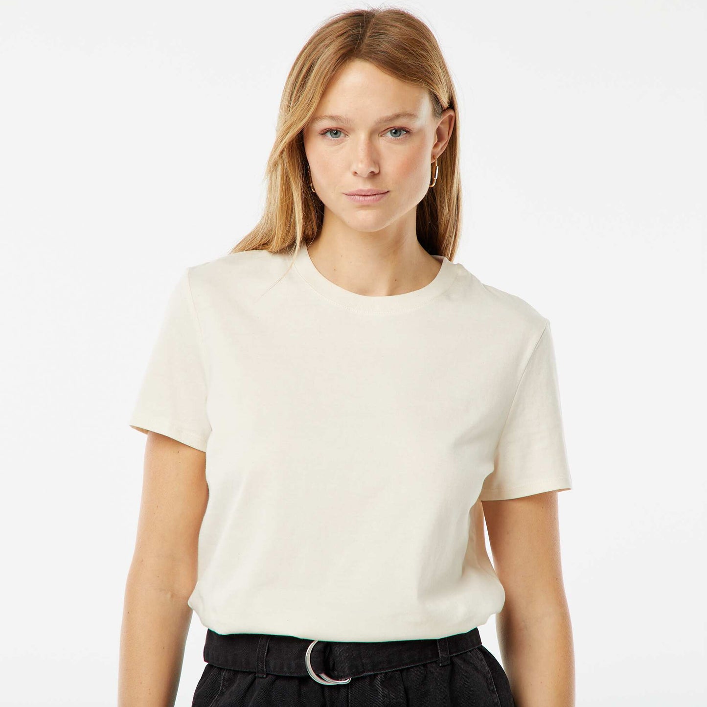 T-shirt en jersey manches courtes BLANC CASSé