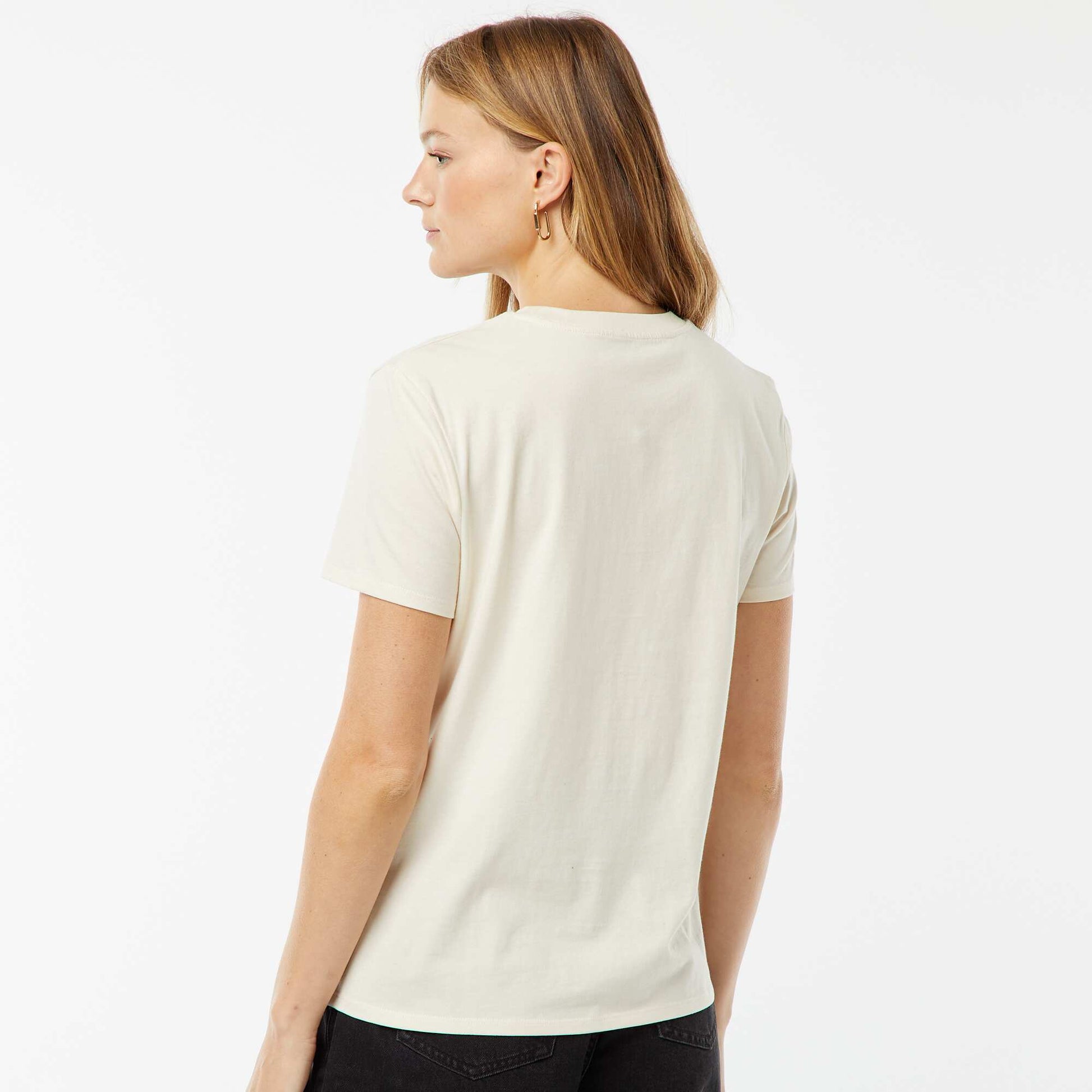 T-shirt en jersey manches courtes BLANC CASSé
