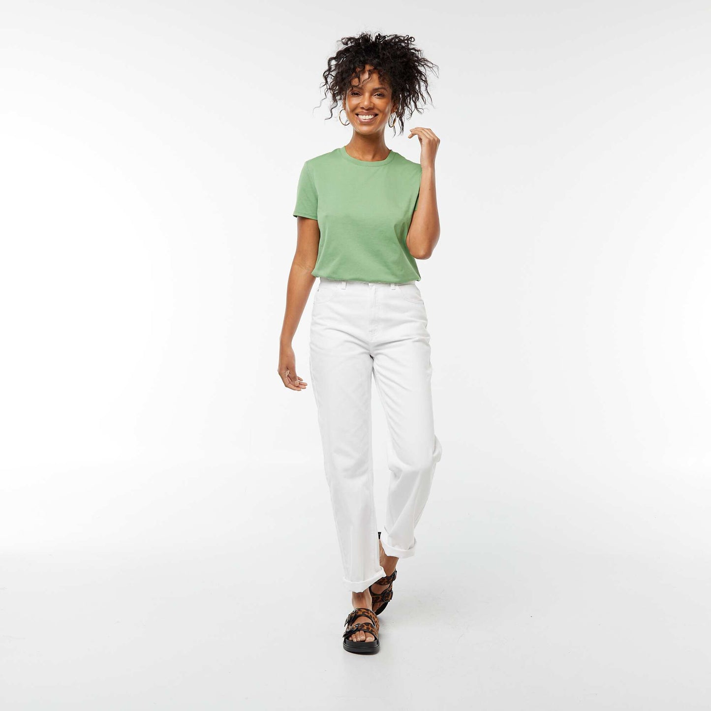 T-shirt en jersey manches courtes VERT