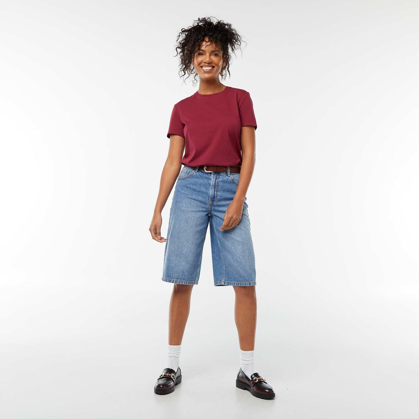T-shirt en jersey manches courtes PRUNE