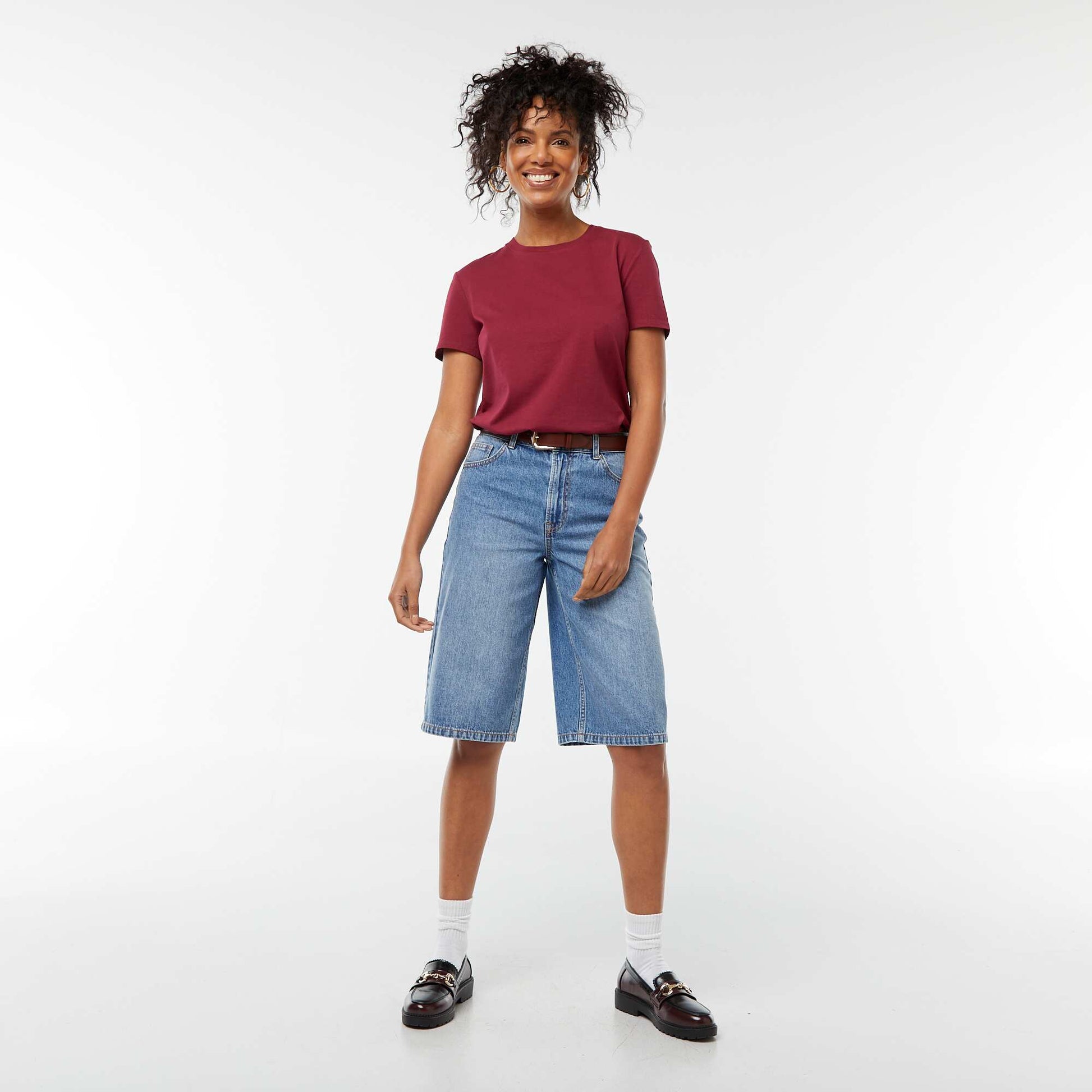 T-shirt en jersey manches courtes PRUNE