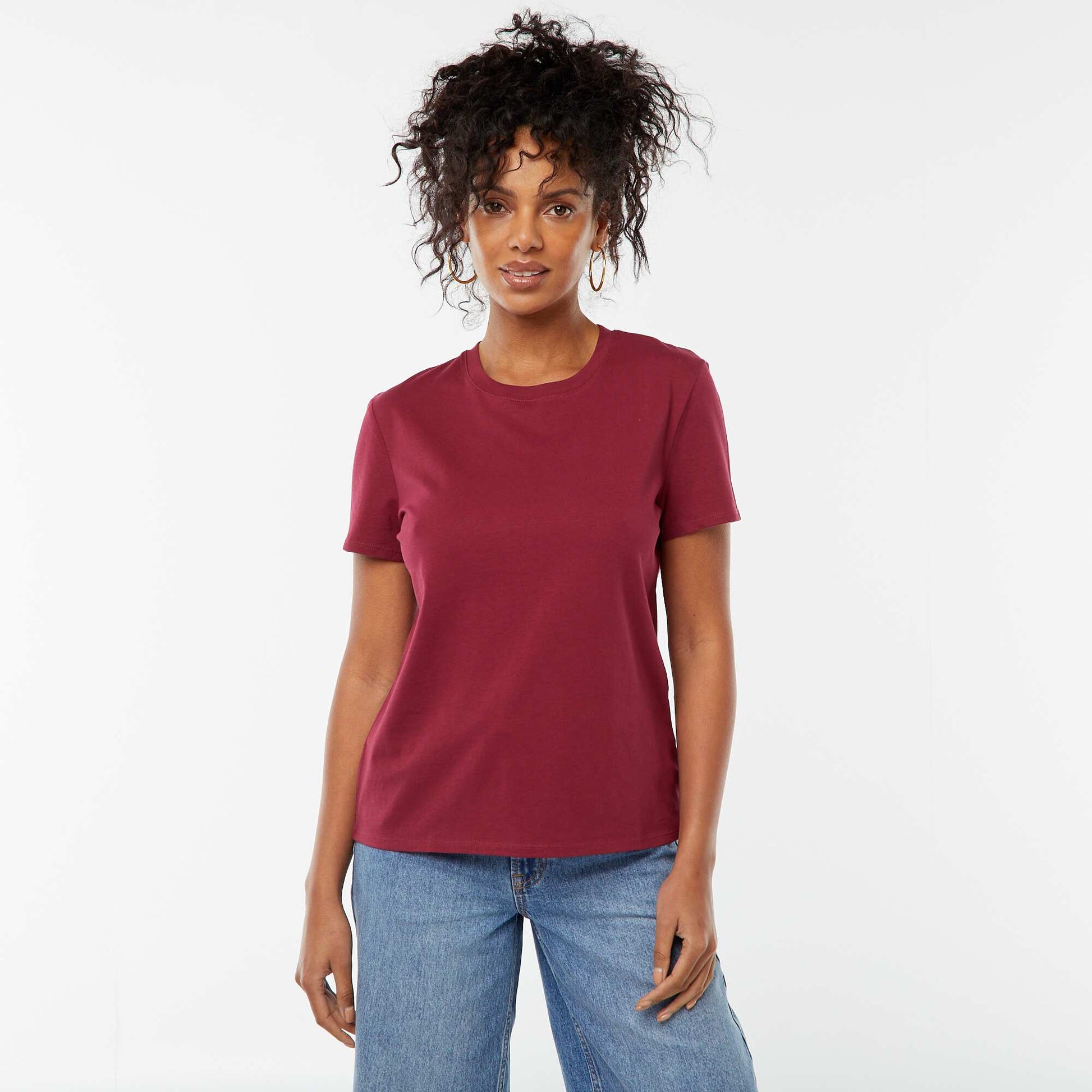T-shirt en jersey manches courtes PRUNE
