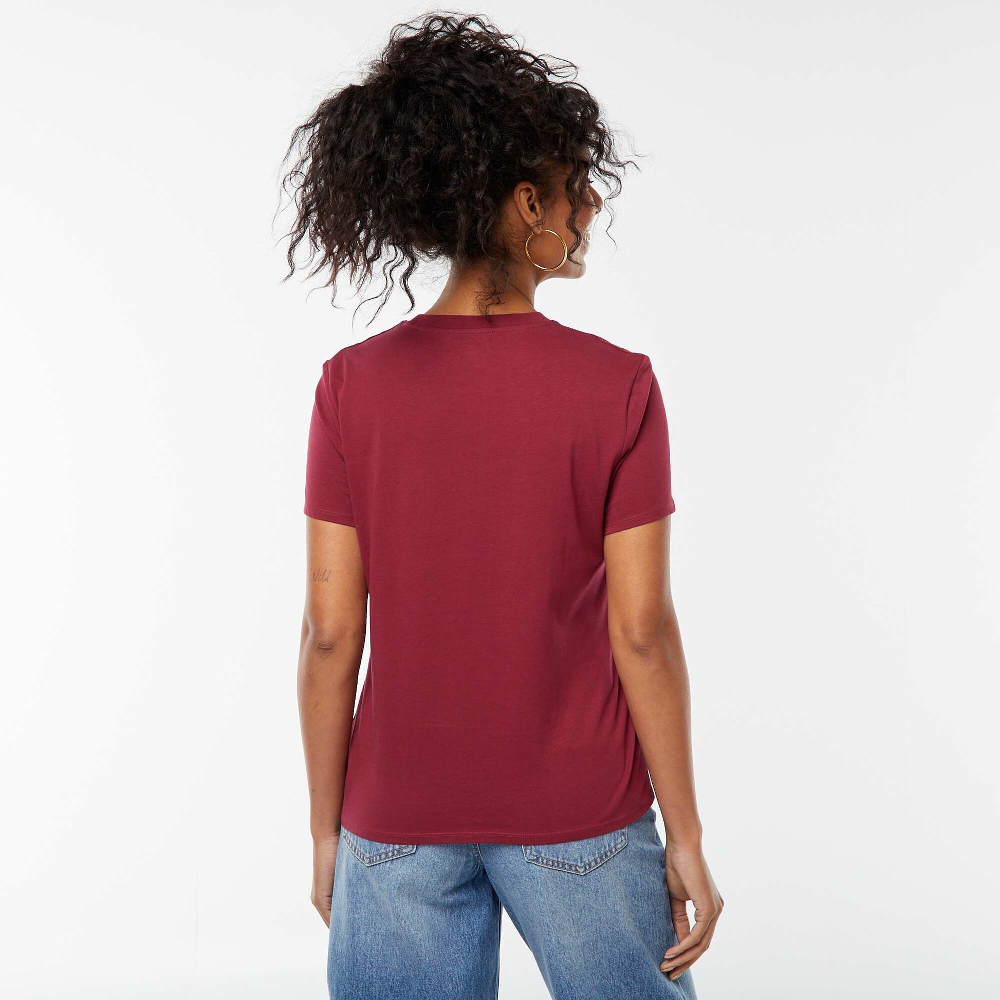 T-shirt en jersey manches courtes PRUNE