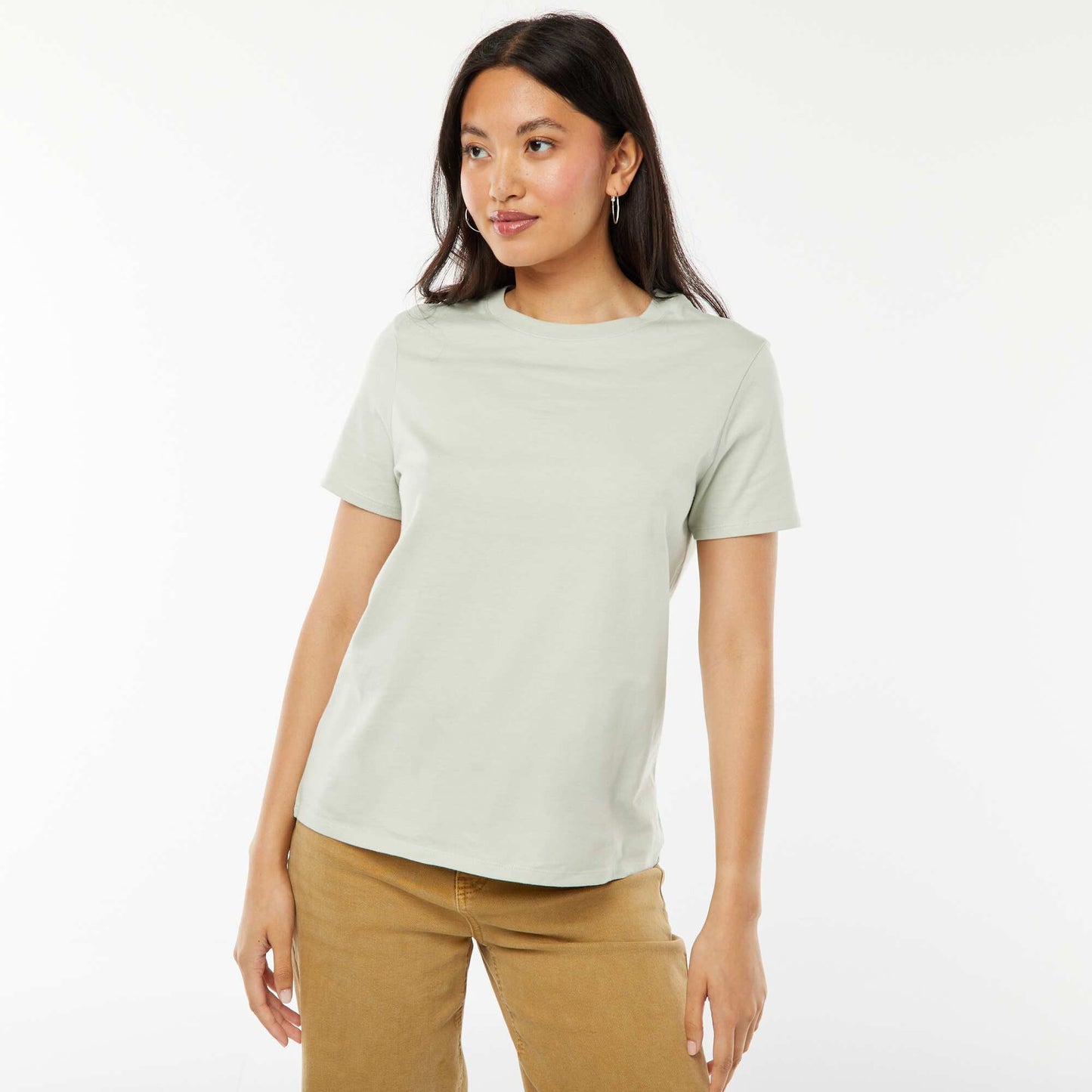 T-shirt en jersey manches courtes VERT AMANDE
