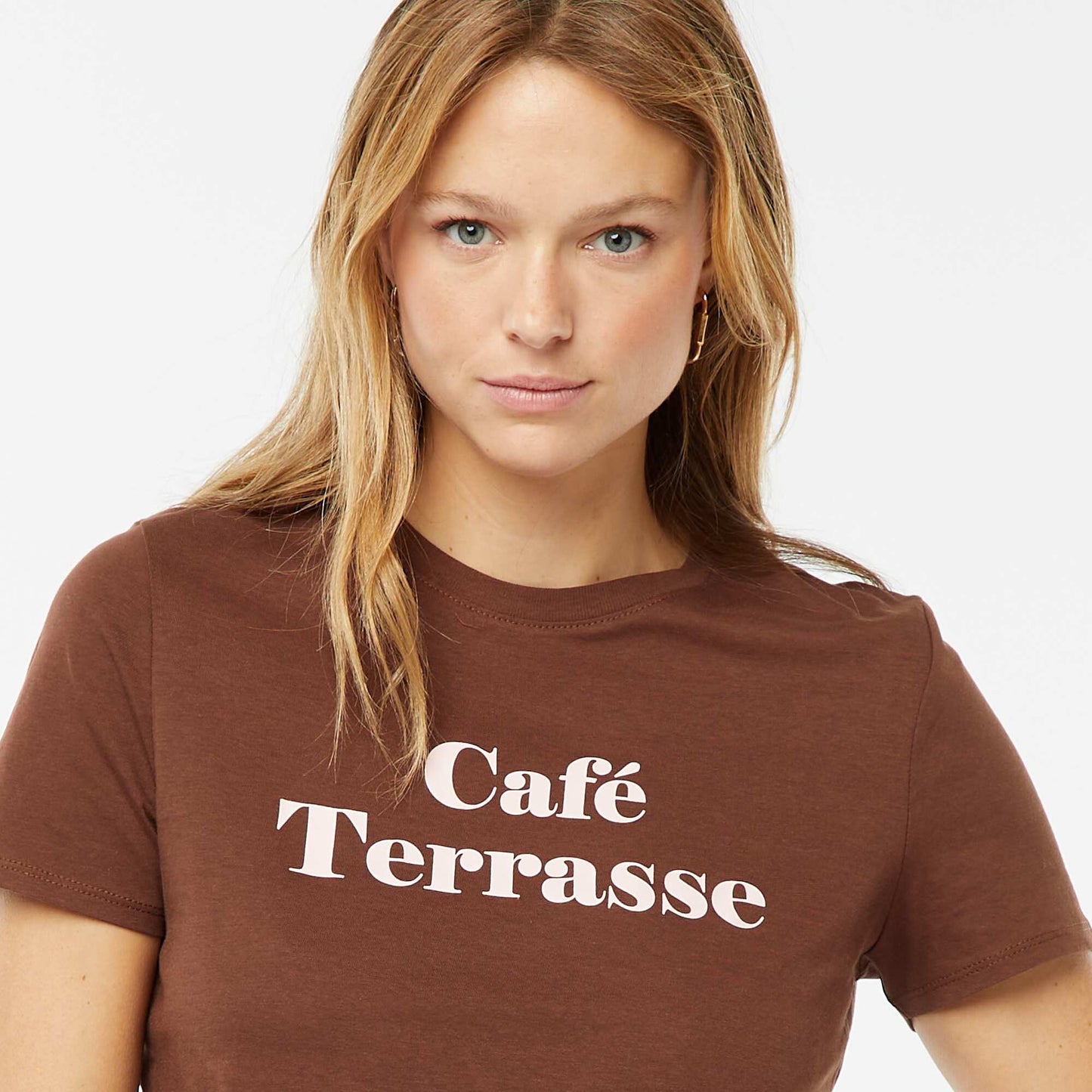 T-shirt imprimé MARRON