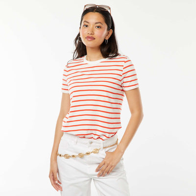 T-shirt imprimé BLANC/ROUGE