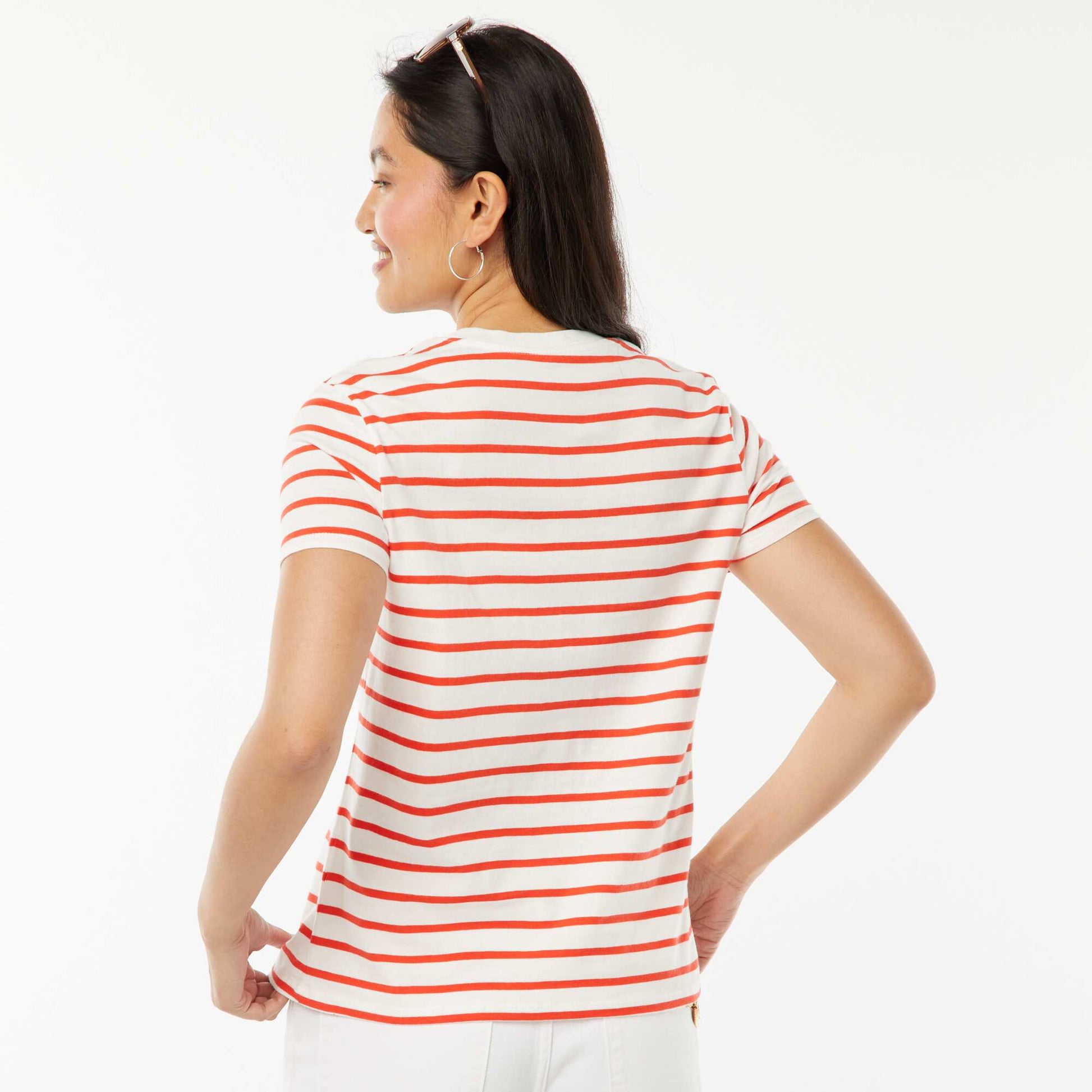 T-shirt imprimé BLANC/ROUGE