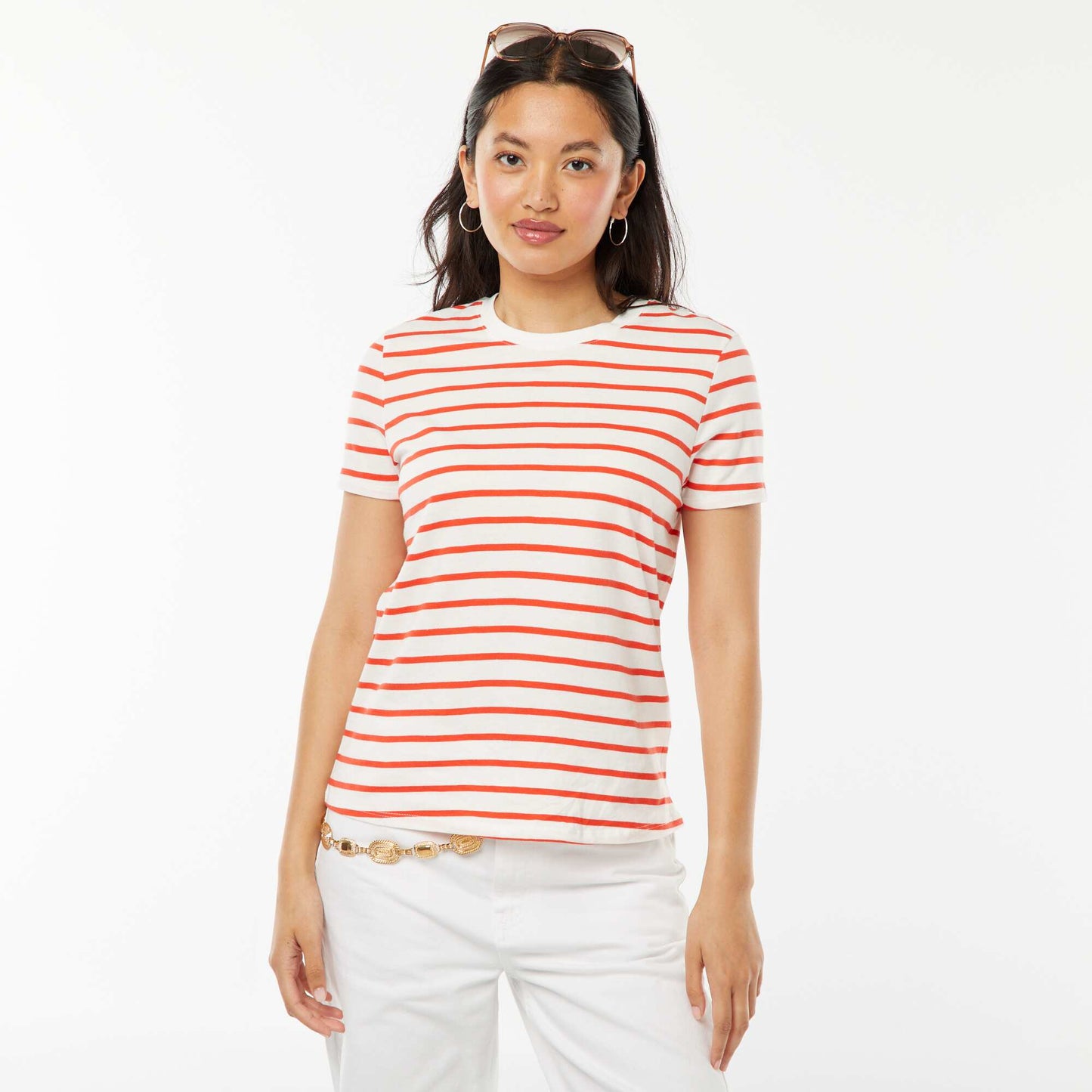 T-shirt imprimé BLANC/ROUGE