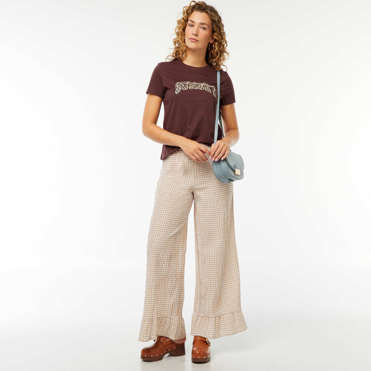 T-shirt imprimé MARRON