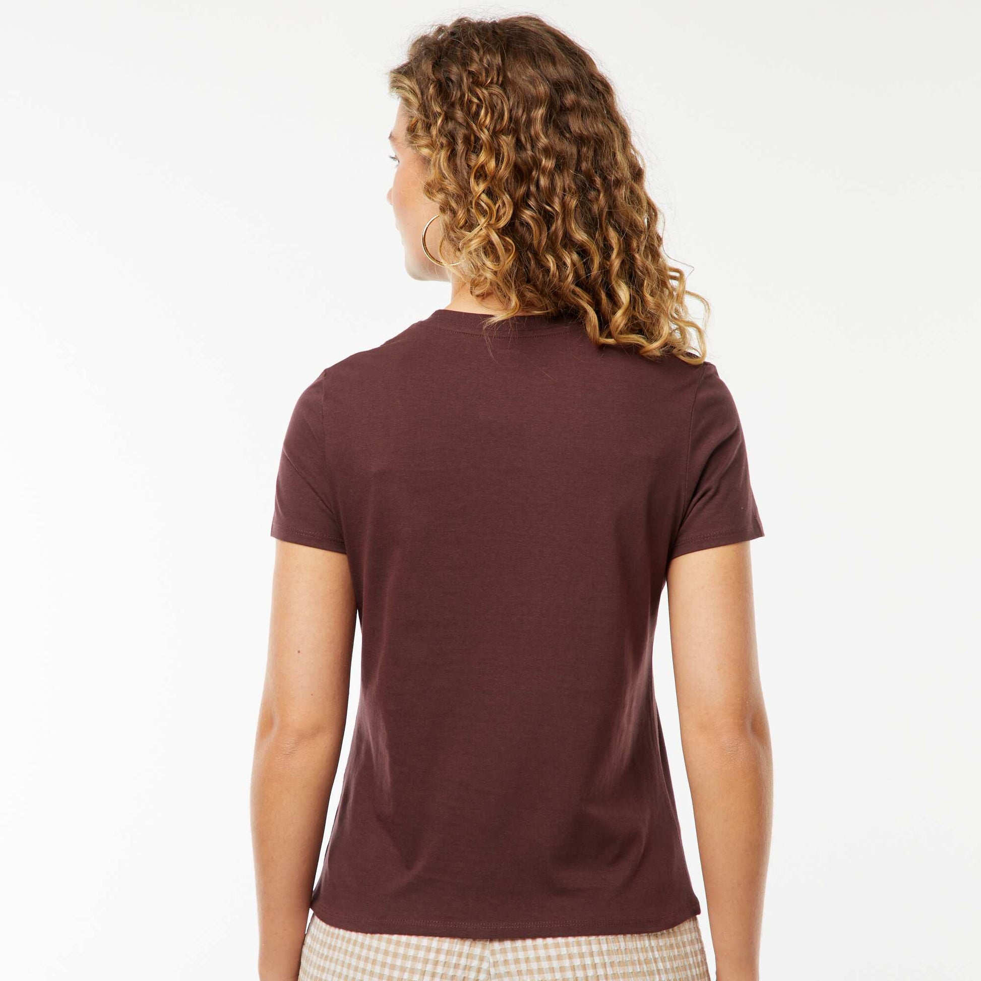 T-shirt imprimé MARRON