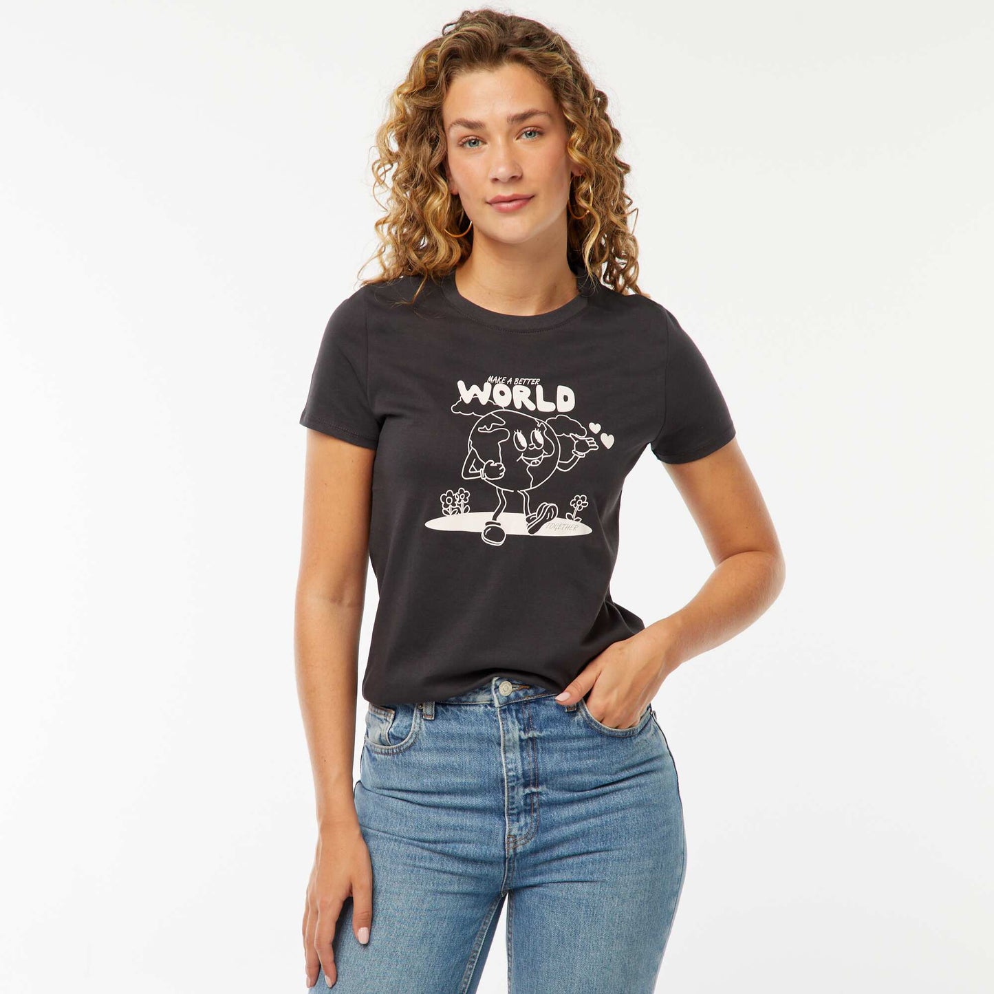 T-shirt imprimé NOIR