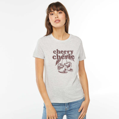 T-shirt imprimé GRIS CHINé