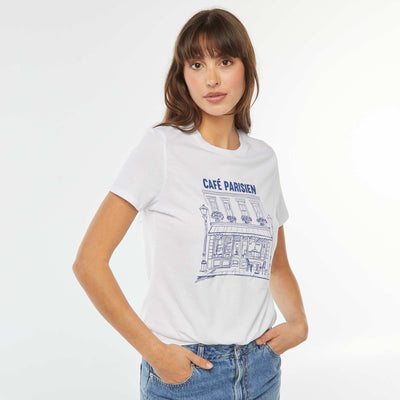T-shirt imprimé BLANC