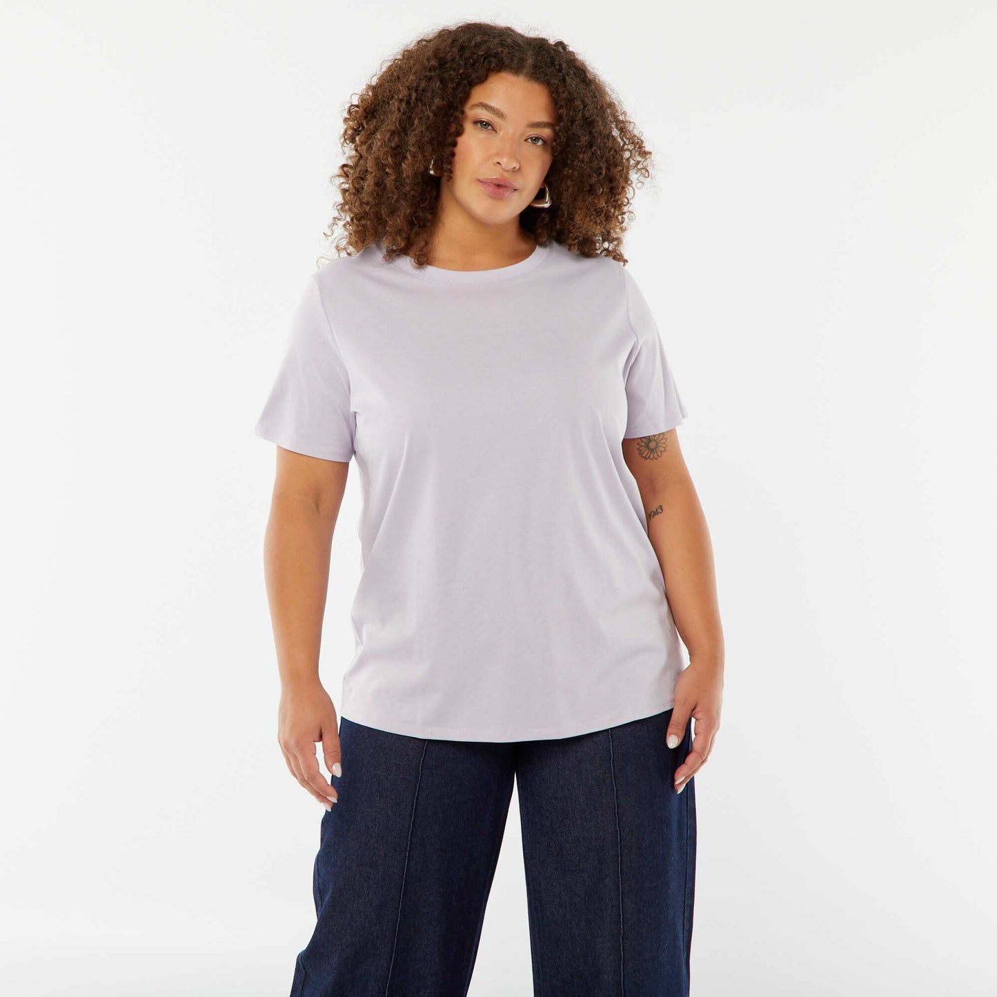 T-shirt en maille jersey manches courtes ROSE