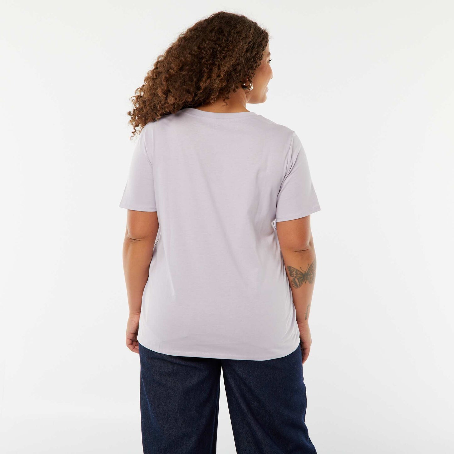 T-shirt en maille jersey manches courtes ROSE