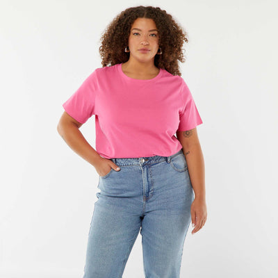 T-shirt en maille jersey manches courtes ROSE