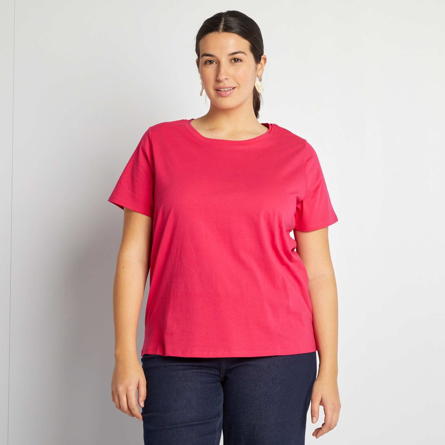 T-shirt en maille jersey manches courtes ROSE