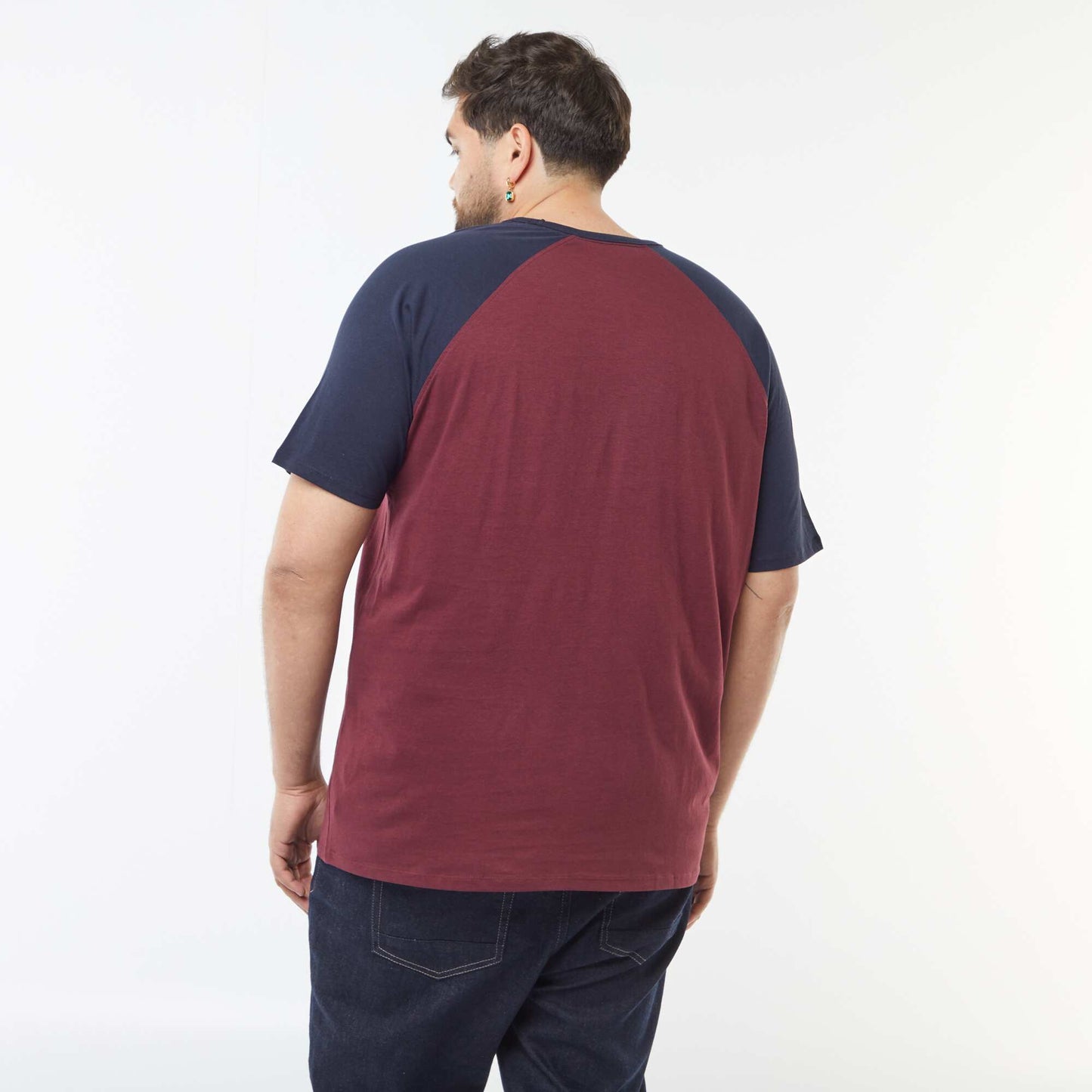 T-shirt Manches courtes raglan avec poche poitrine BLEU