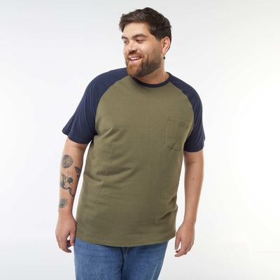 T-shirt Manches courtes raglan avec poche poitrine KAKI